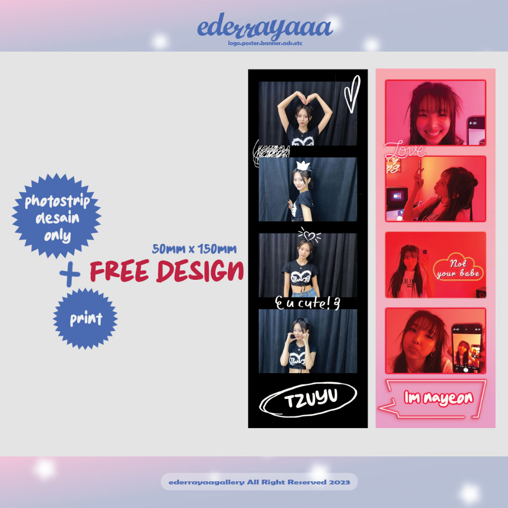 Cetak Photostrip Murah Freebies KPOP 18pc (Free Desain)