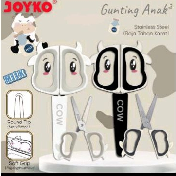 

Gunting Kerts Anak Scissors For Kids Joyko SC-28 Cow Round Tip