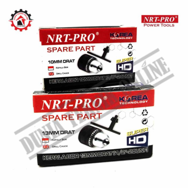 Kepala Bor 10mm 13mm - Kepala Bor Drat 10 13 mm - Drill Chuck NRT-Pro - 10mm Berkualitas