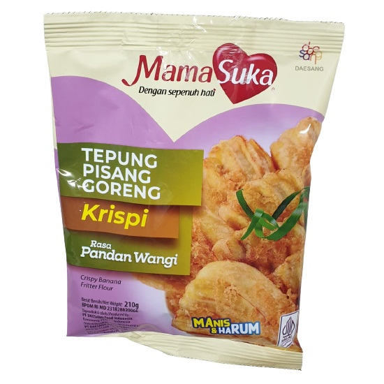 

TEPUNG PISANG GORENG KRISPI PANDAN WANGI 210GR CRISPY BANANA FRITTER FLOUR