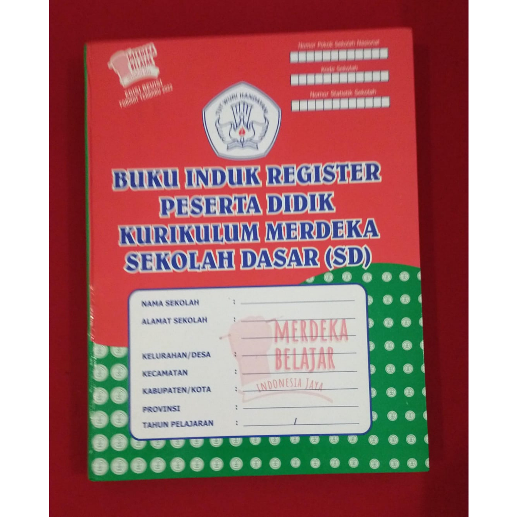 

buku induk register kurikulum merdeka untuk SD