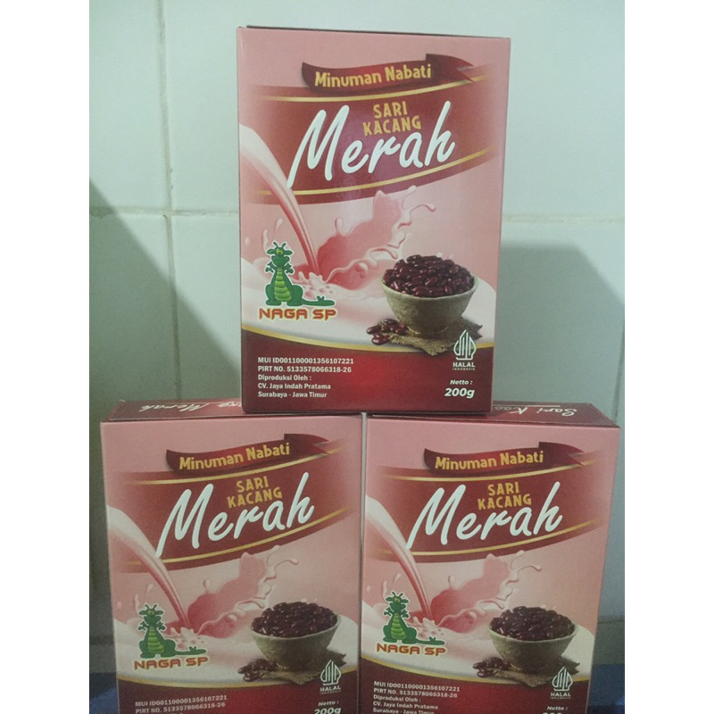 

Minuman sari kacang merah beli 2 free1