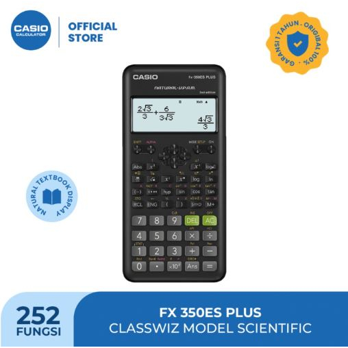

kalkulator Casio FX-350ES PLUS - Kalkulator Sekolah/Kuliah - Scientific/Saintifik - 252 fungsi