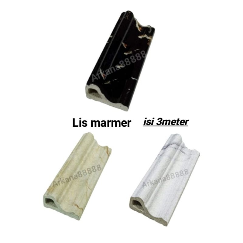 Lis marmer EO pvc / List sudut marmer EO pvc isi 3 meter