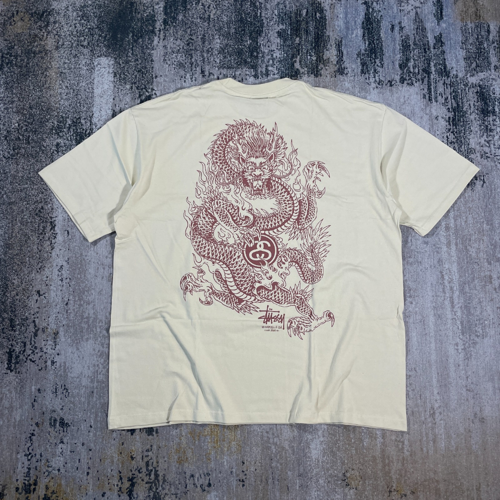 STUSSY DRAGON TEES ORIGINAL // PUTTY
