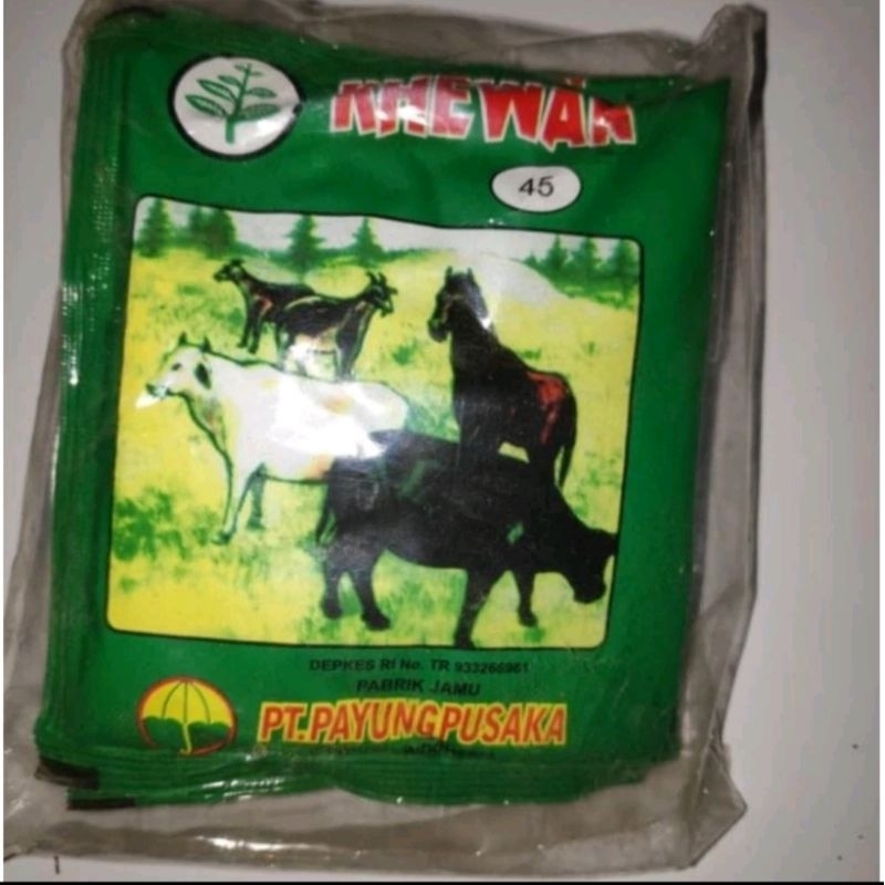 Jamu Khewan / Jamu Hewan Ternak Sapi, Kambing, Kuda Harga 5 Sachet