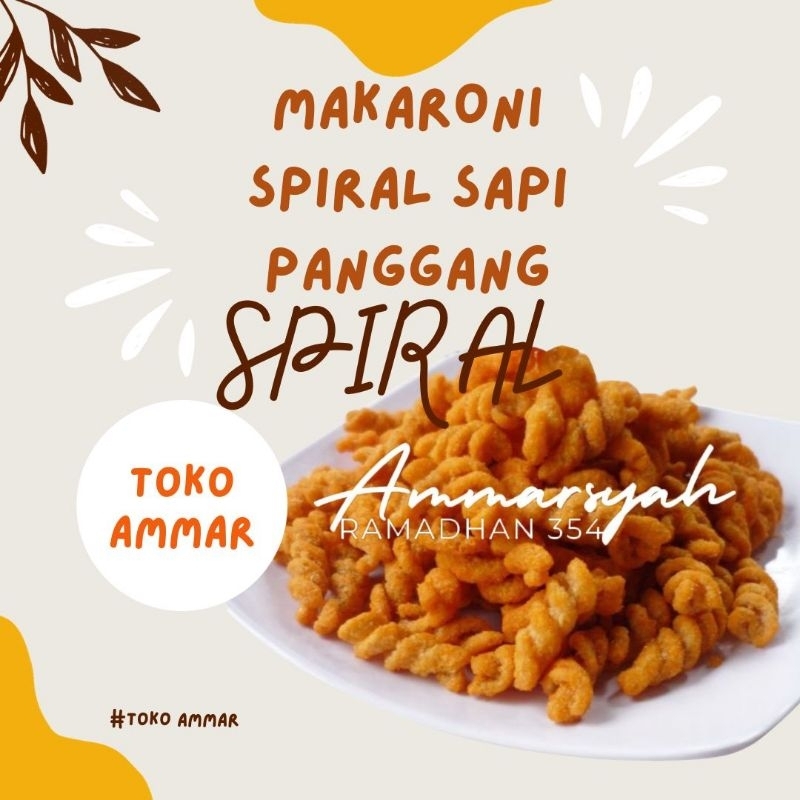 

Makaroni Spiral Rasa Saping Panggang (250gram)/ 1/4 kg,