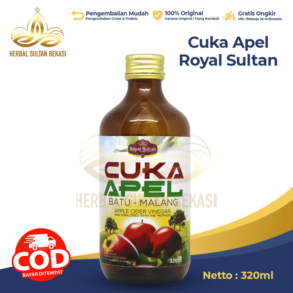 

Cuka Apel Batu Malang Royal Sultan 320 ml Original | BPOM