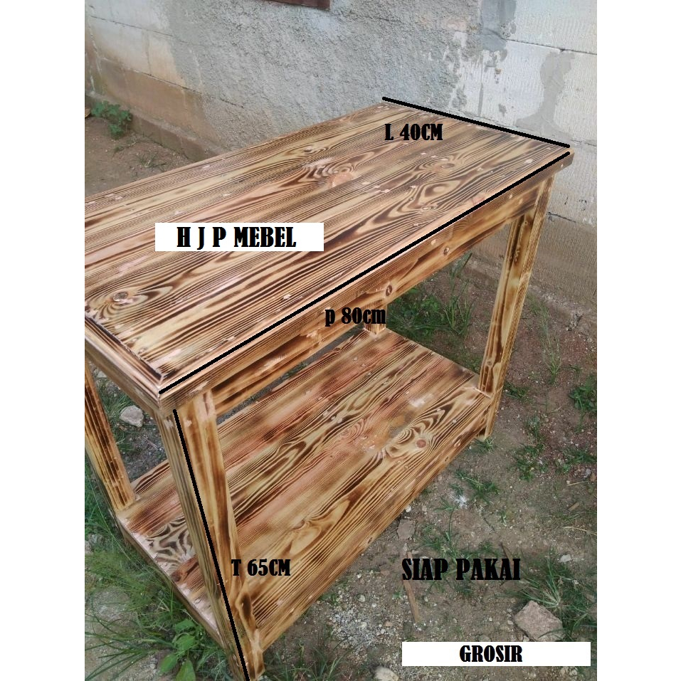 GROSIR MEJA TV meja full kayu jati belanda siap pakai panjang 80cm lebar 40cm tinggi 65cm