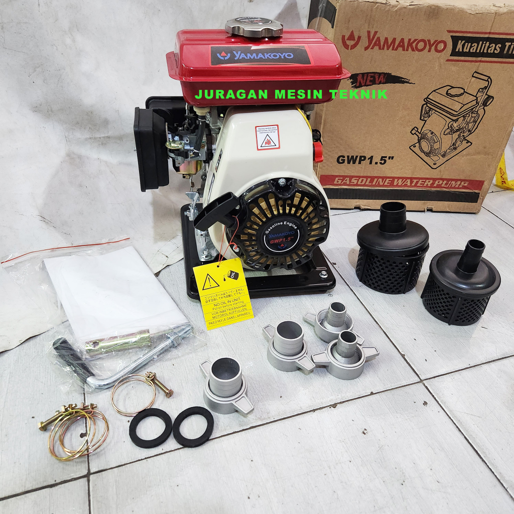 Mesin Pompa Irigasi Sawah 1.5 Inch Yamakoyo Alkon Jinjing Mini untuk Pertanian