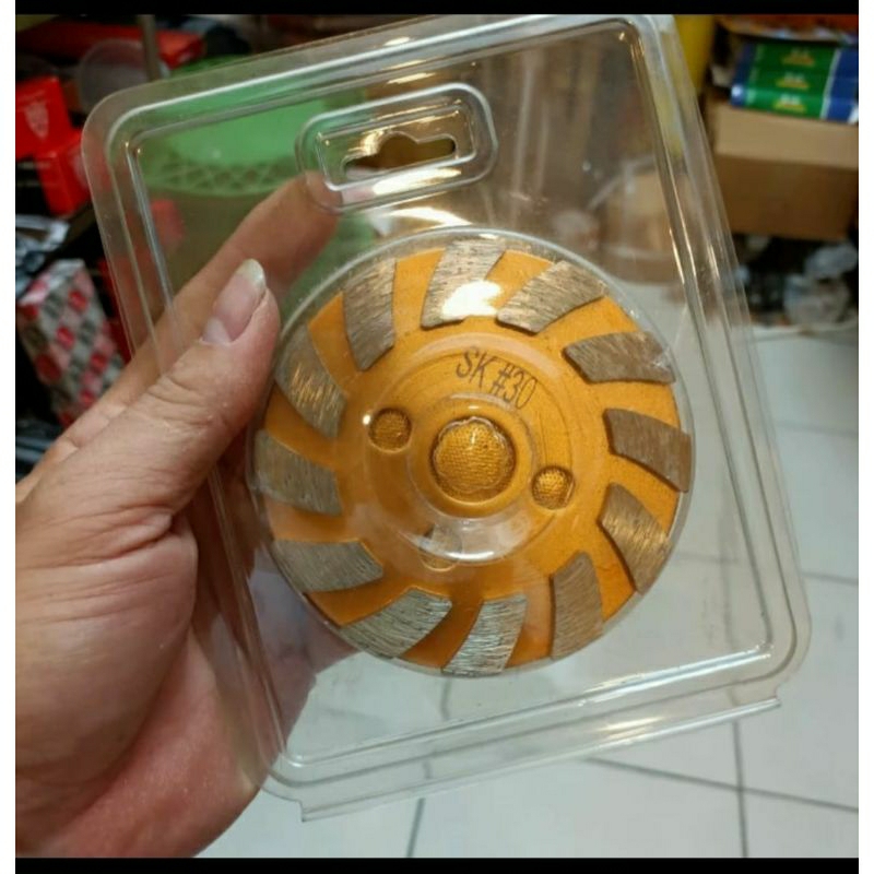 Segmen pad poles lantai beton #30 - diamond segmen pad 4" grinding