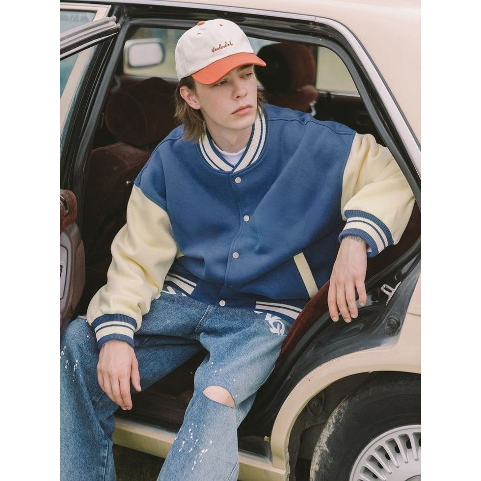 VARSITY JACKET OUTFIT MEN CASUAL / JAKET VARSITI POLOS PRIA WANITA FULL KANCING / JACKET VARCITY BAS