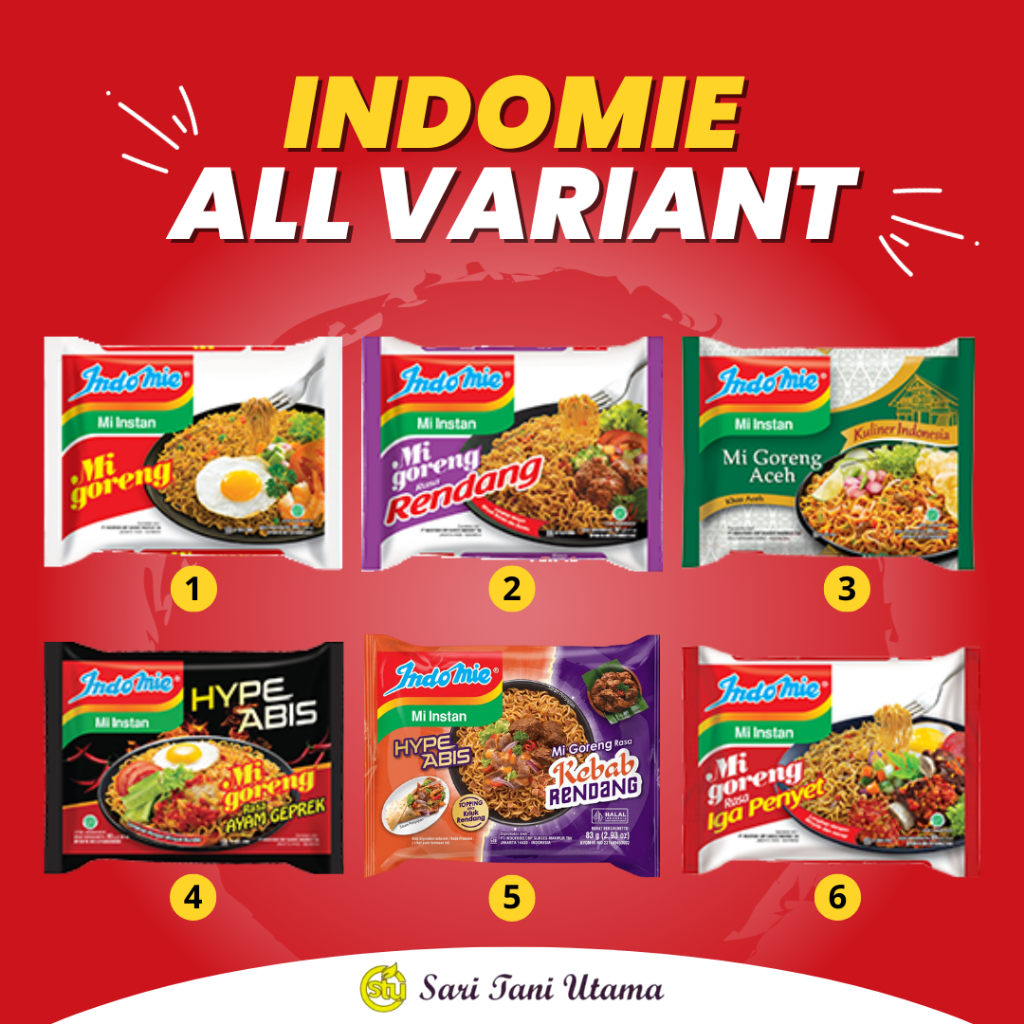 

Indomie Mi Instan Goreng Kuah Jumbo All Variant