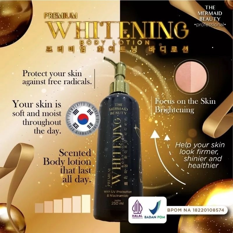 🇰🇷 THE MERMAID BITES Lotion Tone Up PREMIUM TONE UP BODY AND FACE