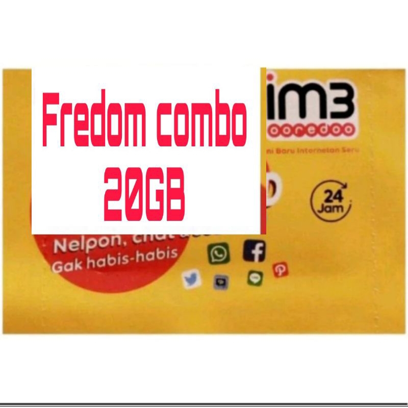 Kartu Perdana indosat Fredom Combo 20GB