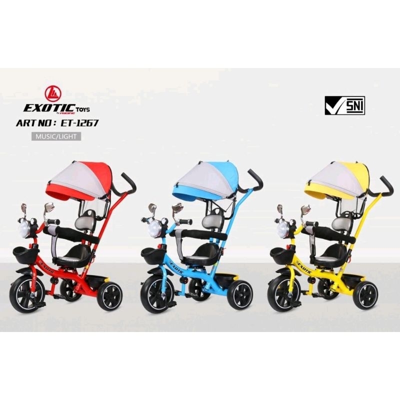 Sepeda Roda 3 Anak EXOTIC ET-1267 / Tricycle / Sepeda Anak Roda Tiga