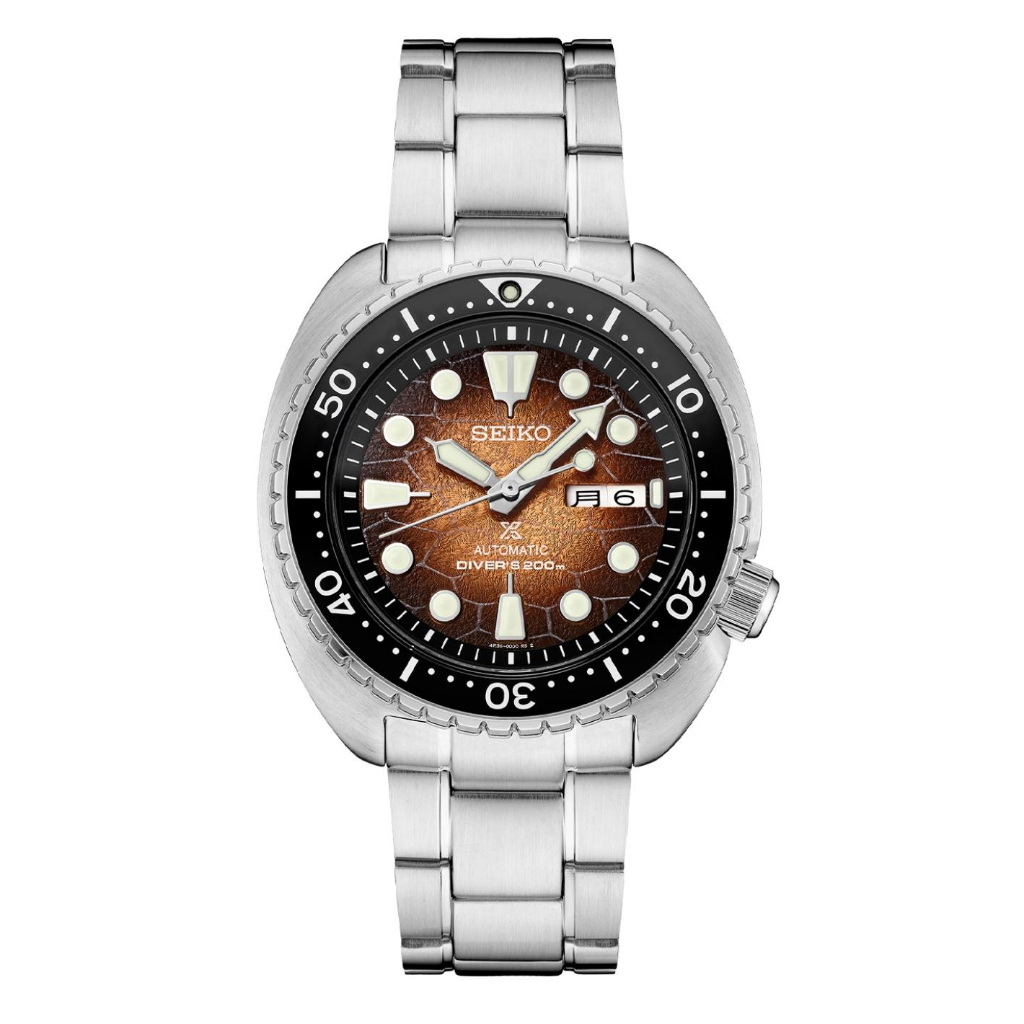 Seiko Jam Tangan King Turtle All Stainless Silver Automatic 44mm Kaca Sapphire Glass