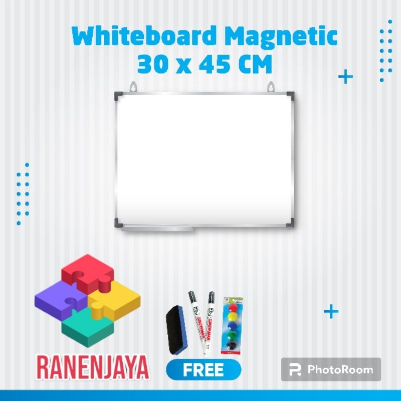 

whiteboard/papan tulis magnetic merk RanenJaya uk 30x45cm