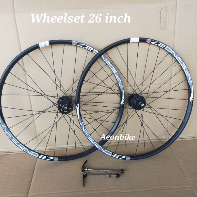 wheelset 26 inch sun ringle Inferno 27 velg set jadi sepeda 26 bahan Alloy discbrake only harga satu