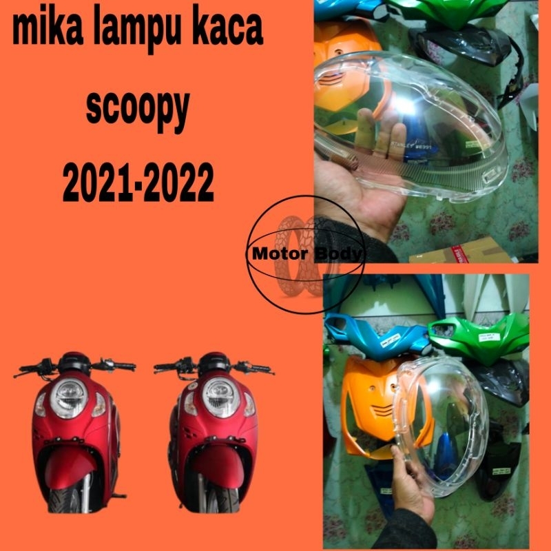 Mika Lampu Honda Scoopy Kaca Lampu Depan tahun 2021-2022
