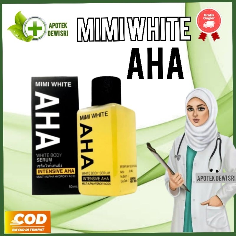 MIMI WHITE AHA Body Serum 30ml Original BPOM Asli