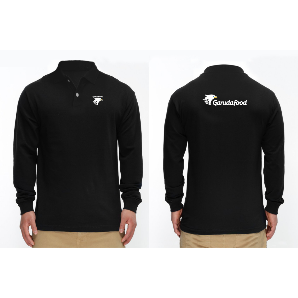 T-SHIRT KAOS GARUDA FOOD LENGAN PANJANG BERKERAH