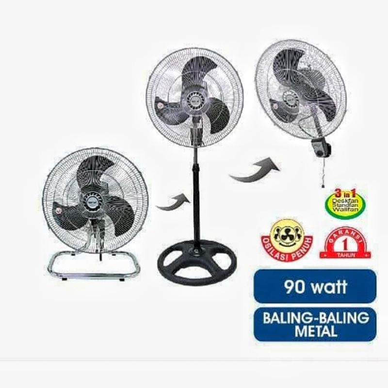 SEKAI IST 1851 Kipas Angin Besi 18" 3in1 / Kipas Sekai 18 Inch IST1851