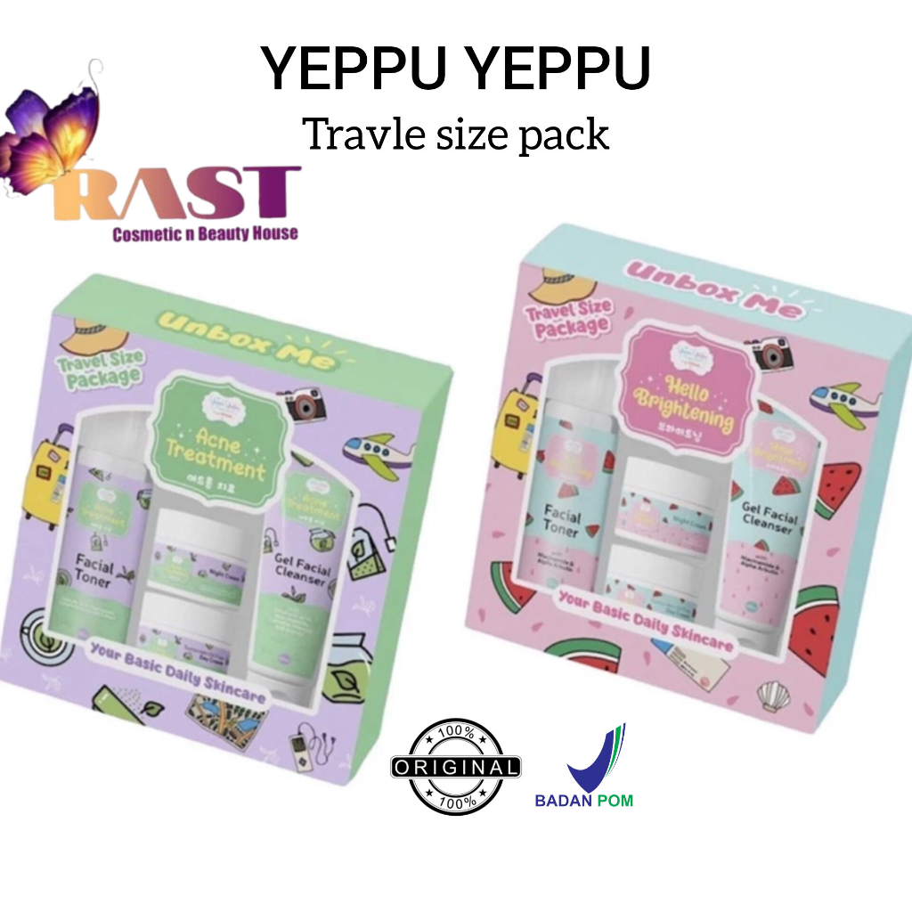 YEPPU-YEPPU BY KIYOWO SKINCARE TRAVEL SIZE PACKAGE BPOM / YEPPU YEPPU