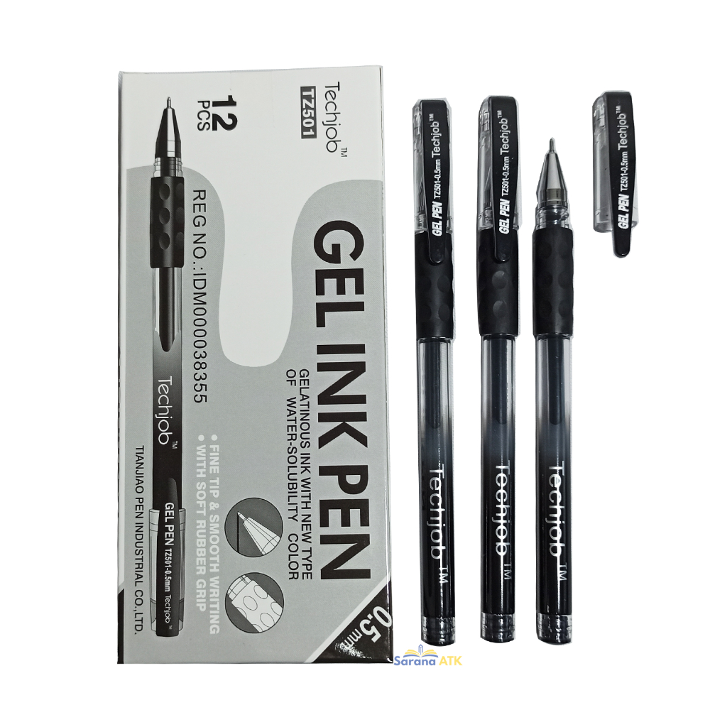 

TECHJOB - Pulpen Gel Ink Pen TZ501 0.5mm - Lusin
