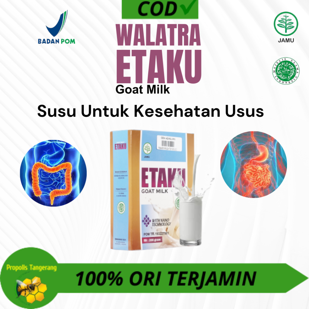 

Walatra Etaku Goat Milk - Susu Kambing 100%Original Susu Untuk Kesehatan Usus,Usus Sakit,Usus Buntu,Usus Besar Sakit,Usus Halus Sakit