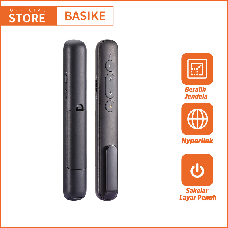 BASIKE Laser Pointer Pen Pointer Presentasi Wireless Presenter 2.4GHz 50m - CP18