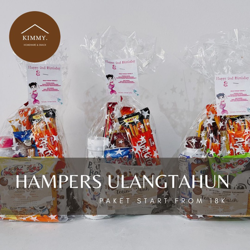 

HAMPERS ULANG TAHUN ANAK / BINGKISAN SNACK ULANG TAHUN ANAK / PAKET ULANG TAHUN ANAK / PAKET ULTAH / SOUVENIR ULANG TAHUN / PAKET ULANG TAHUN ANAK