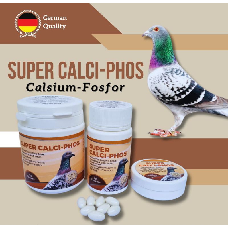 VITAMIN MERPATI SUPER CALCIUM & PHOSPOR IMPORT JERMAN BETERNAK BURUNG