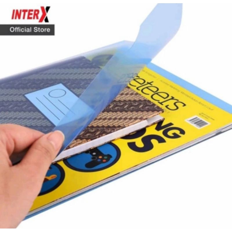 

InterX Map L A4 Tebal 12 pcs Sleeves Map/Plastik A4 Folder-Biru