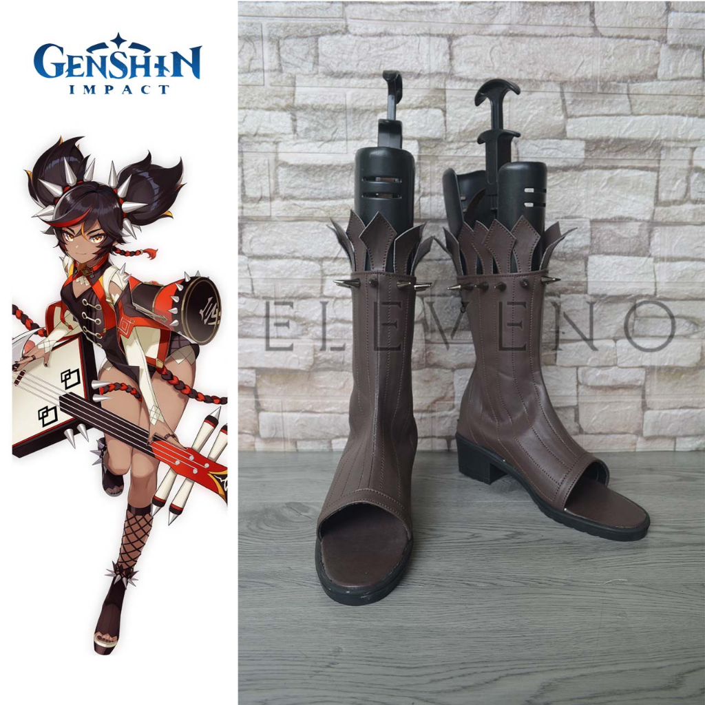 Sepatu Cosplay Genshin Impact Xinyan