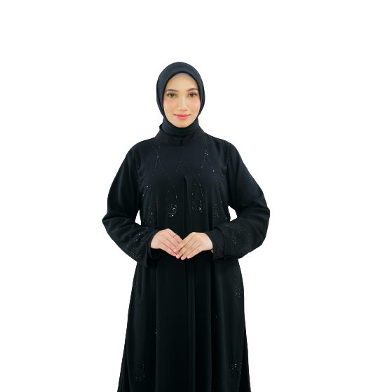 Abaya Ranting Bola abaya hitam abaya simple abaya mewah