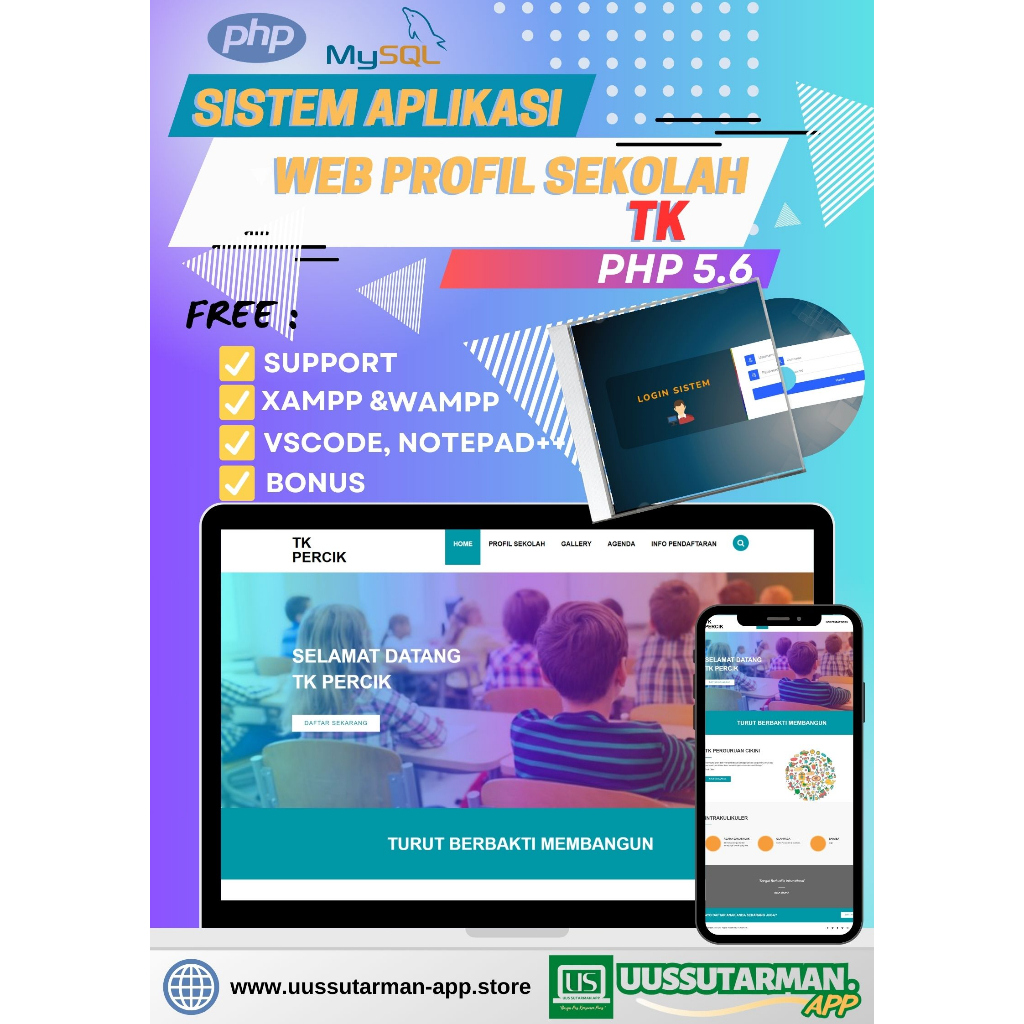 Source Code Sistem Aplikasi Pemograman Web Profil Sekolah TK (PHP)