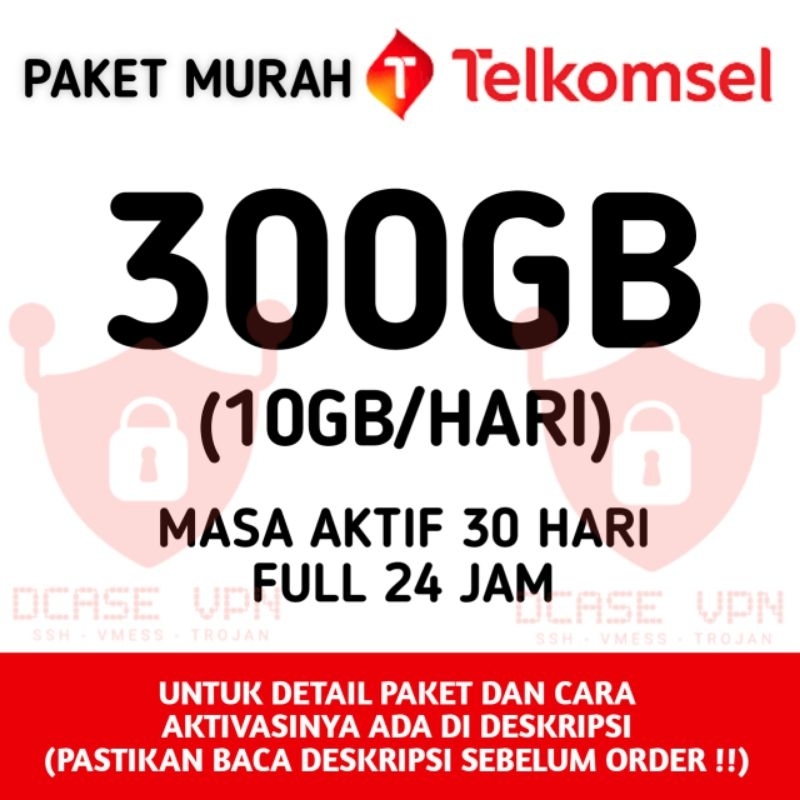 PAKET VPN DATA TELKOMSEL 300GB 30 HARI MURAH