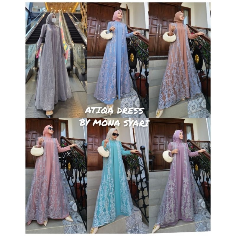 NEW COD ATIQA DRESS ORIGINAL MONA SYARI BY ME