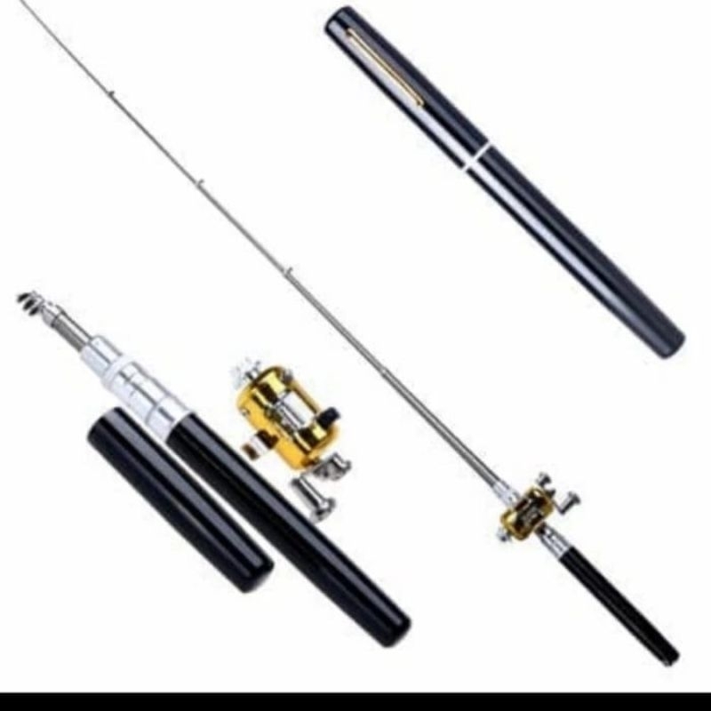 Set Pancing Pena/ Joran + Rell / Mini Pen Fishing