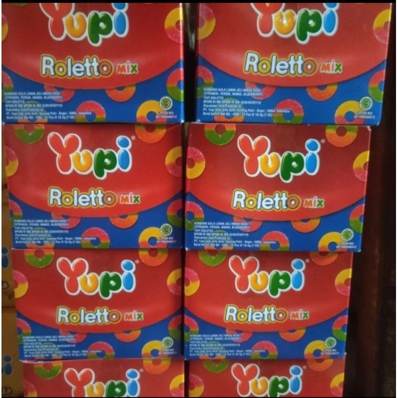 

Yuppi Rolleto Permen Yupi 1box isi 12pcs