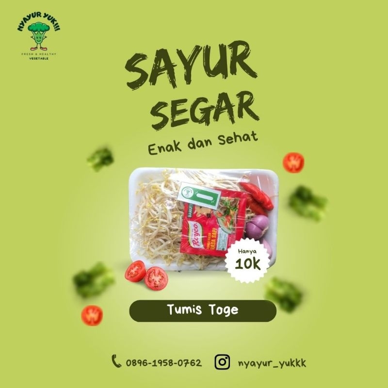

paket tumis toge lengkap cah toge