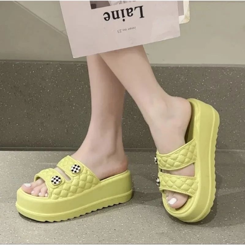 Sandal Jelly Wedges Wanita Kekinian Import Hak Tinggi