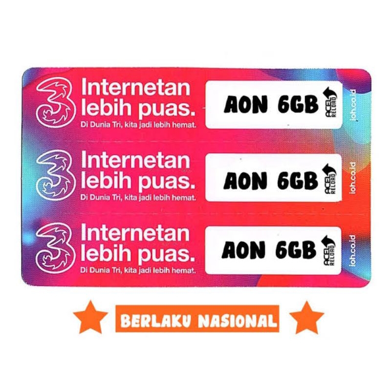 Voucher Data Tri AON 6GB