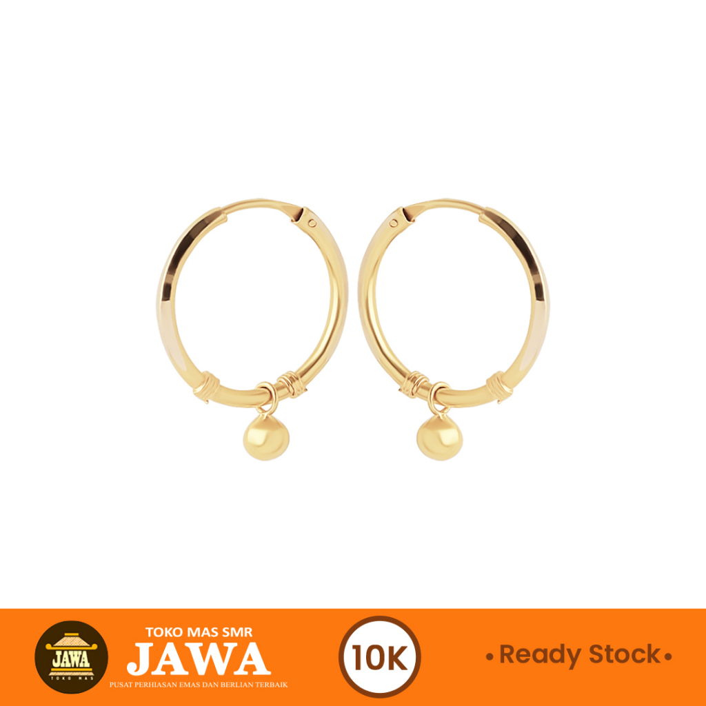 Anting Emas Jipsy Mrican Kadar 10 Karat  Toko Mas Jawa