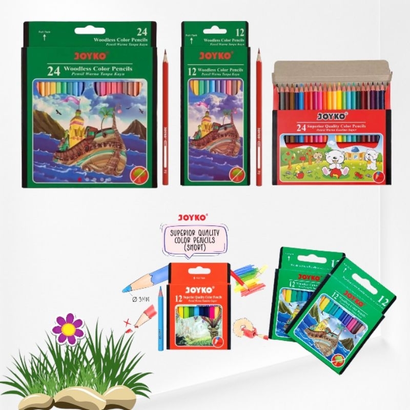

Pensil Warna JOYKO 12-24 Panjang & Pendek