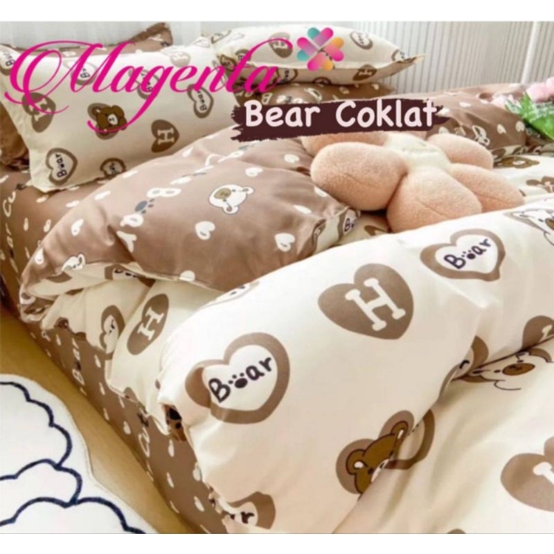 Sprei katun Bear coklat mocca