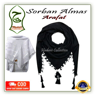Sorban Arafat Almas Khusus Hitam dan Putih / Sorban Haji Hitam dan Putih / Sorban Haji / Sorban Imam