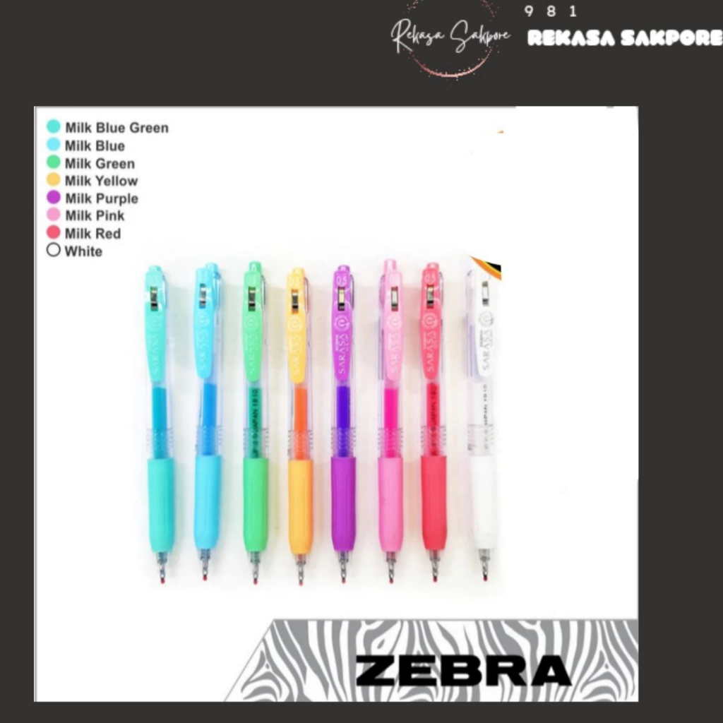 

Pen Gel Zebra sarasa Clip 0,5mm Milky-Milky White