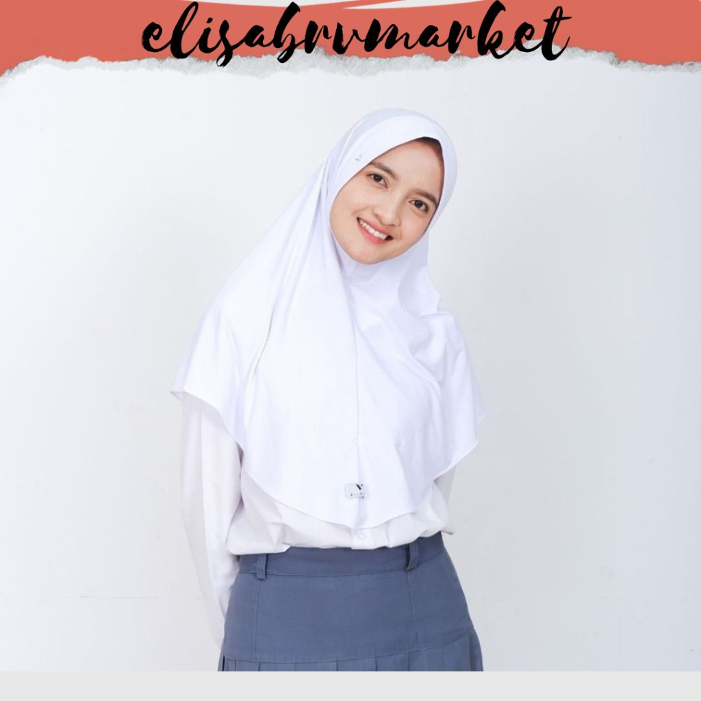 BEST PROMO SPESIAL|VILORA BERGO JERSEY PUTIH|VILORALOVE SPORT VOLI KERUDUNG JILBAB BERGO JERSEY PREM